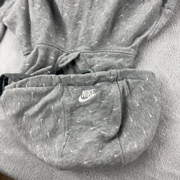 Nike Grey Swoosh Pullover Hoodie Men’s Size Small - Picture 5 of 11